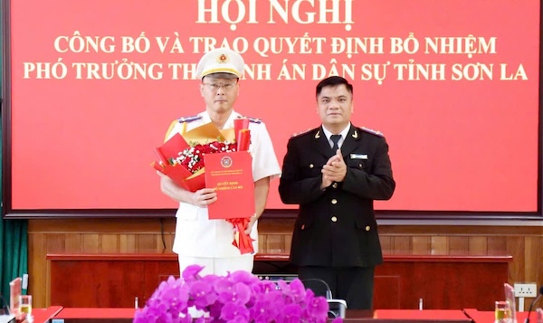 Bổ nhiệm Phó Trưởng thi hành án dân sự tỉnh Sơn La